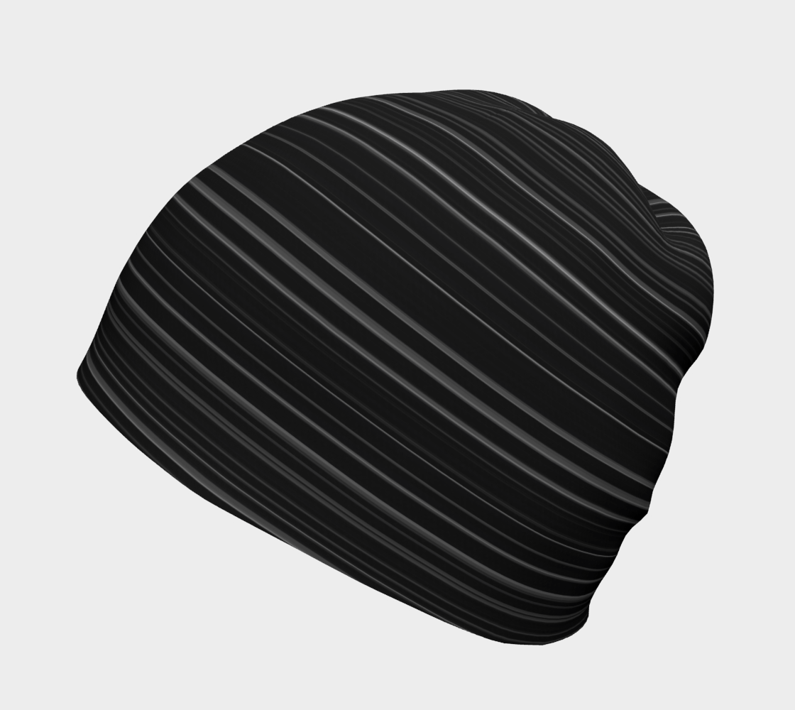 Tuque Hat - Black Striped - the wheaten store