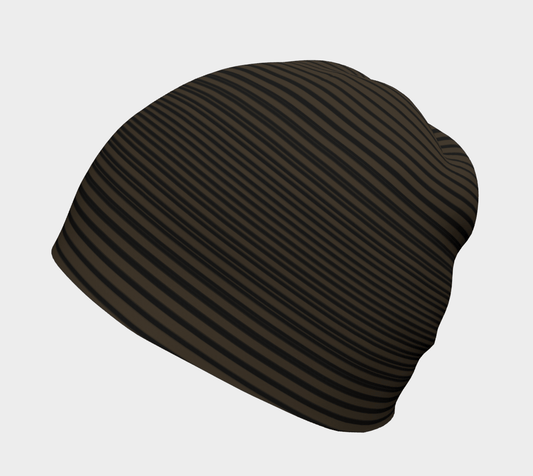 Tuque Hat - Chocolate Brown Striped- the wheaten store