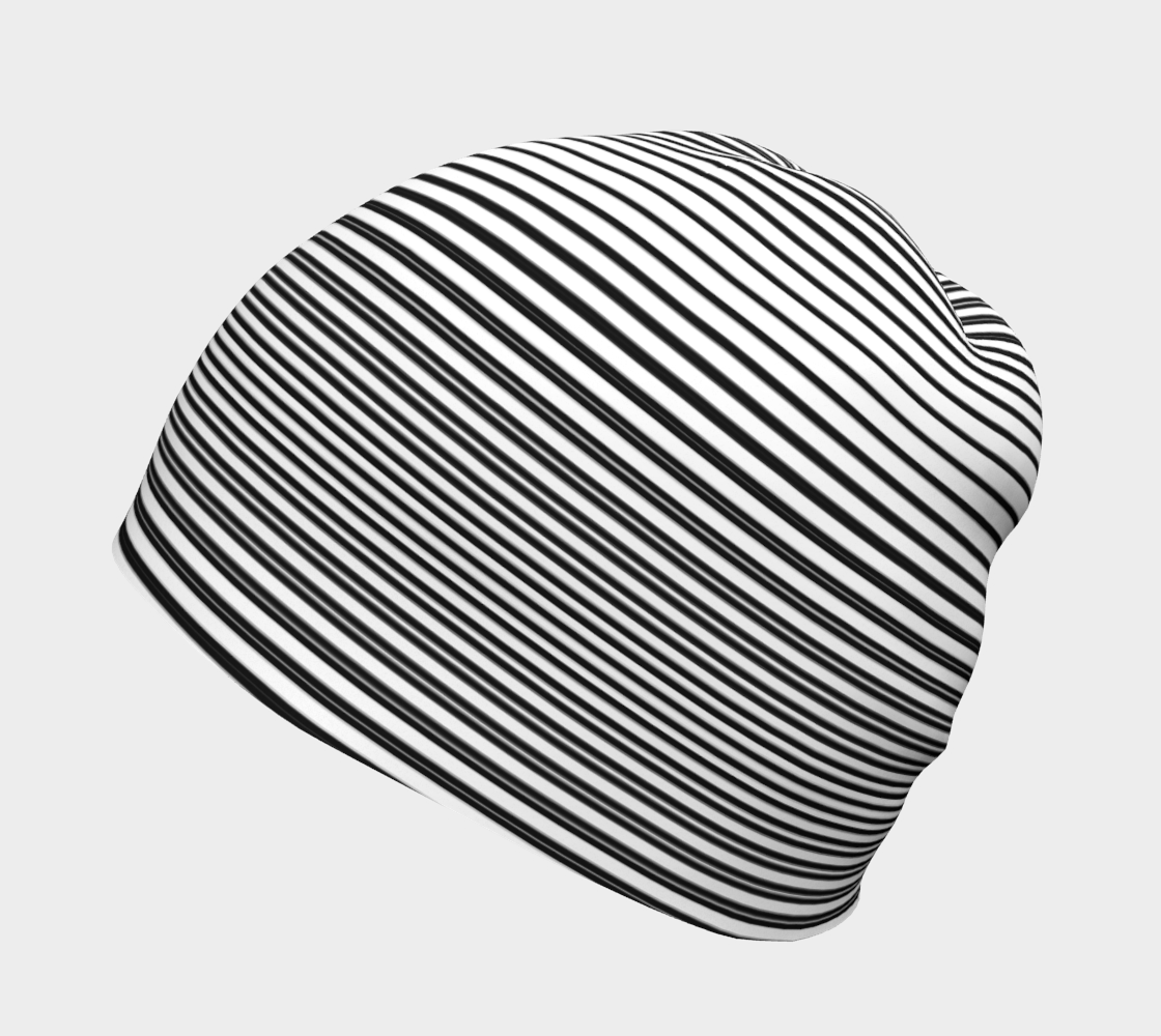 Tuque Hat - White Striped - the wheaten store