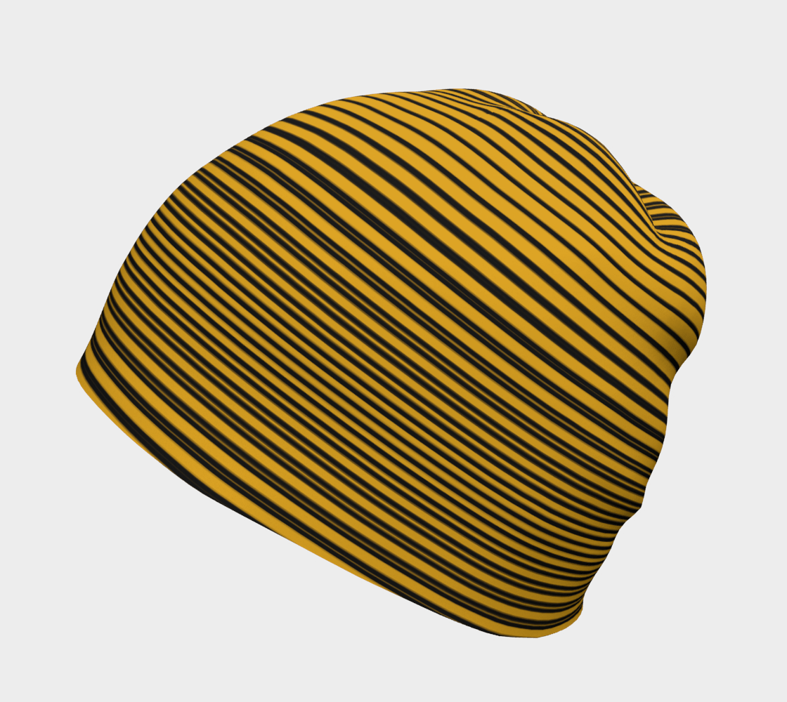 Tuque Hat - Yellow Gold Striped - the wheaten store