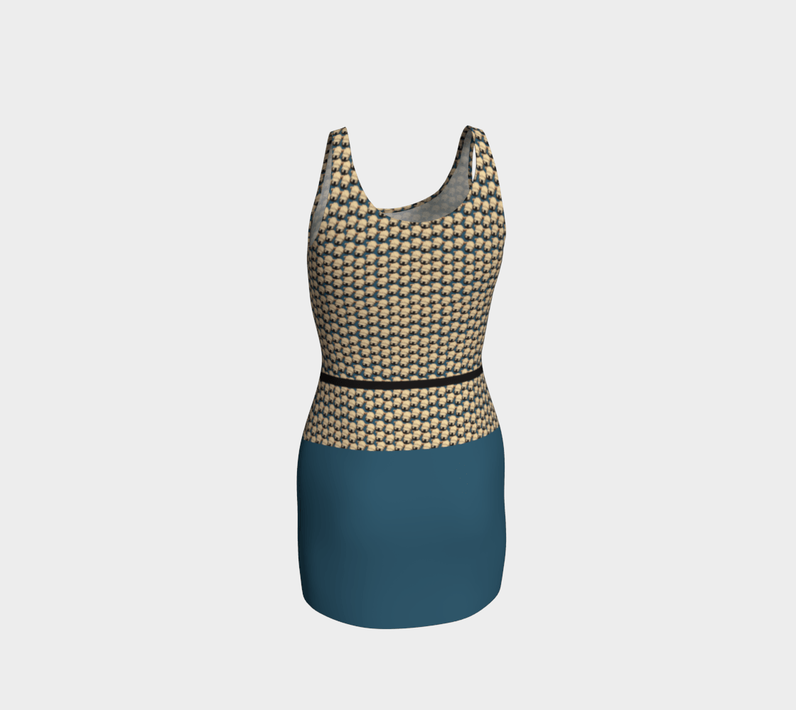 Wheaten Puppy Bodycon Dress - cerulean blue  🇨🇦 - The Wheaten Store