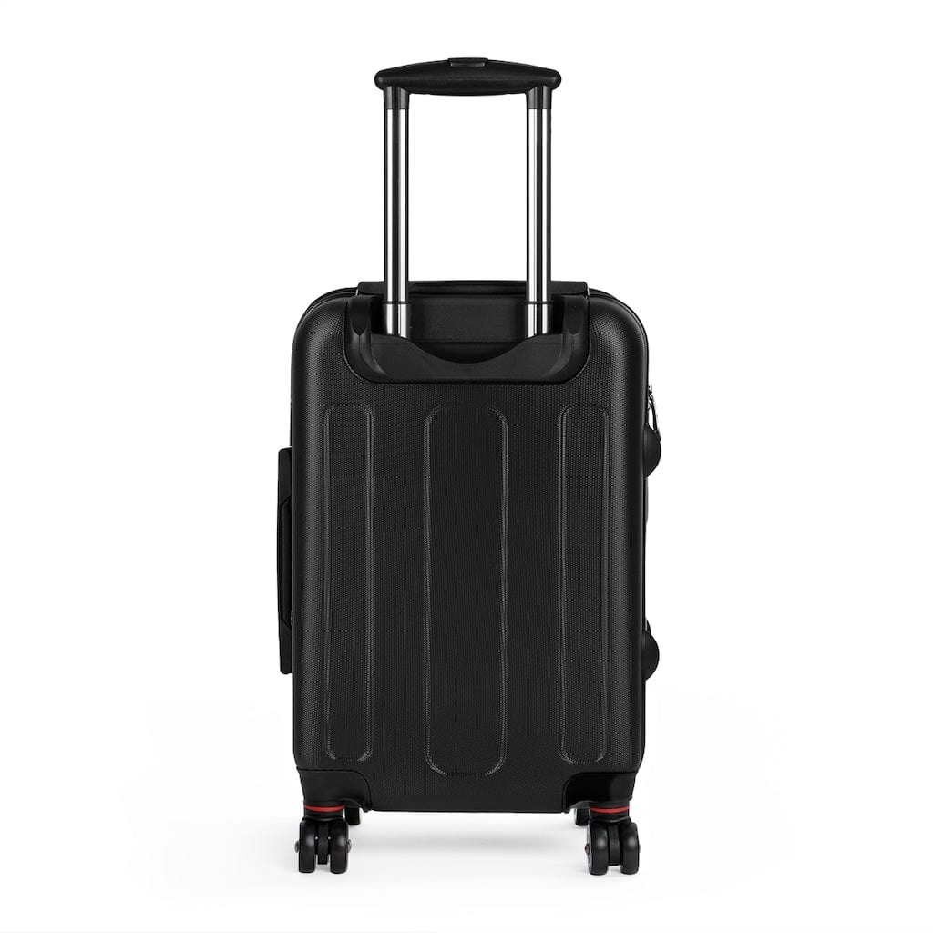 wheaten puppy design carry-on suitcase - back side in black