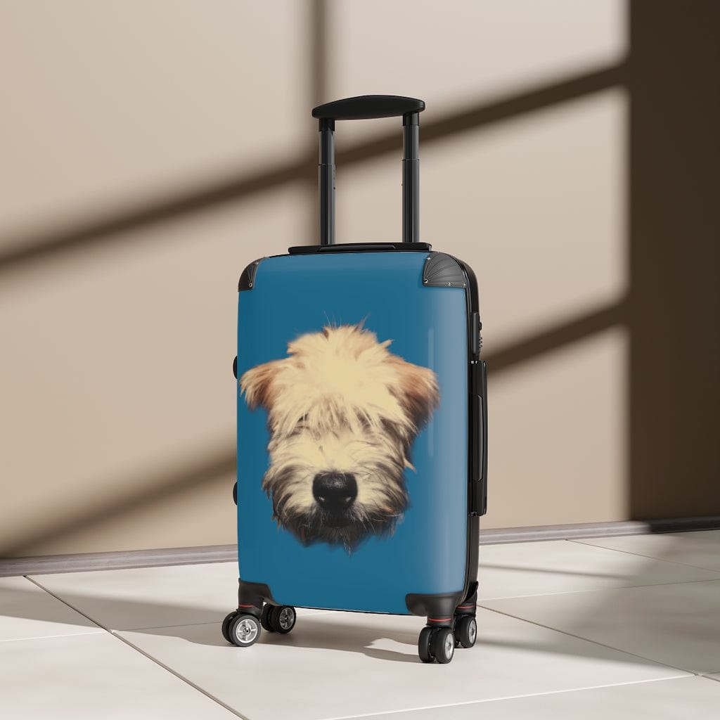 Wheaten Puppy - Cabin Suitcase - Cerulean Blue