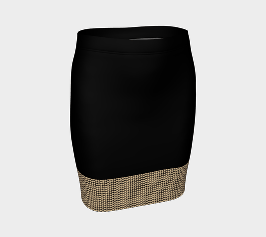 The Wheaten Store Wheaten Puppy Fitted Skirt - Formal Black