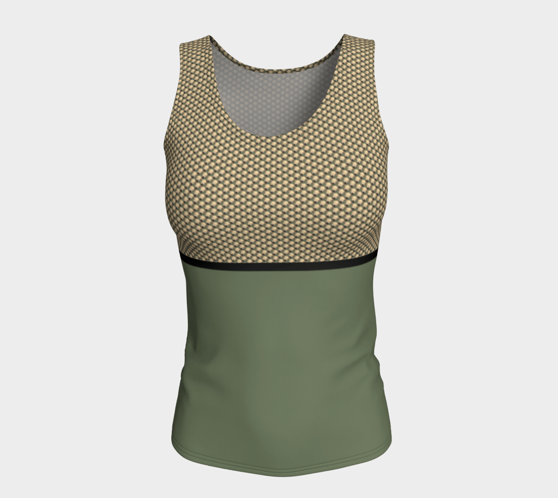 Wheaten Puppy Fitted Tank top - Khaki Green 🇨🇦