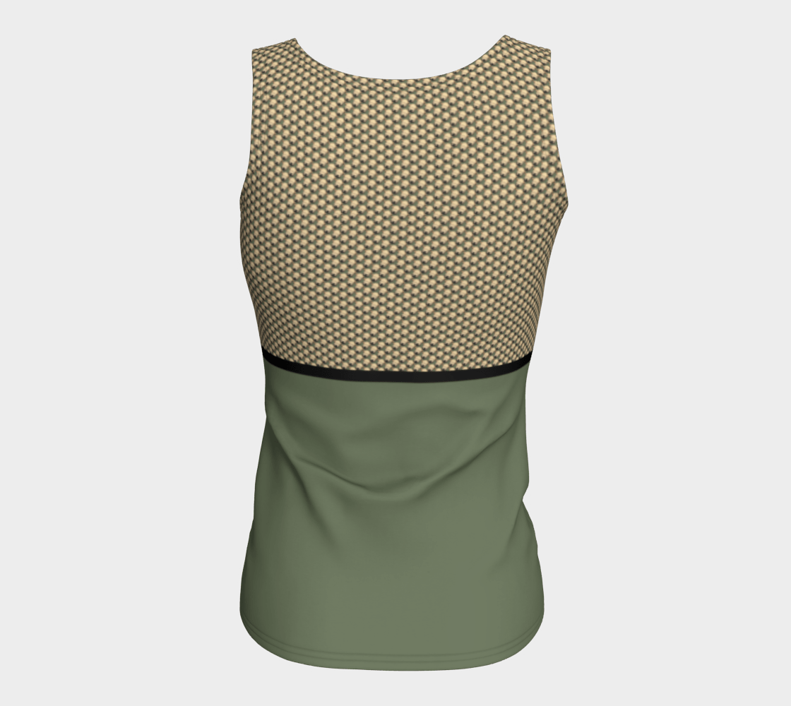 Wheaten Puppy Fitted Tank top - Khaki Green 🇨🇦