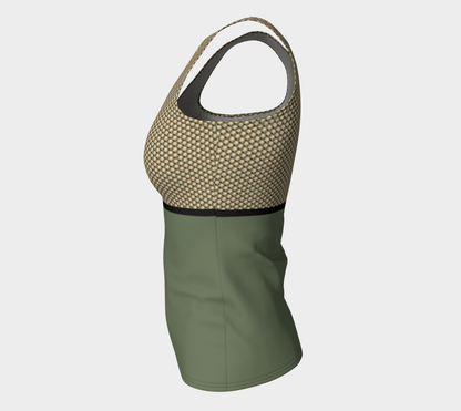 Wheaten Puppy Fitted Tank top - Khaki Green 🇨🇦