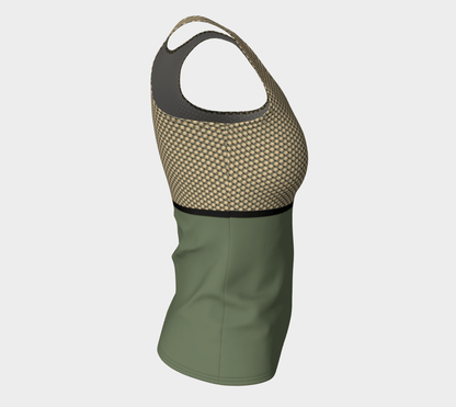 Wheaten Puppy Fitted Tank top - Khaki Green 🇨🇦