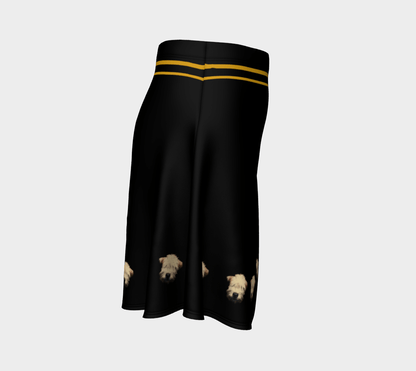 black & Gold Wheaten Puppy Flare skirt - the wheaten store