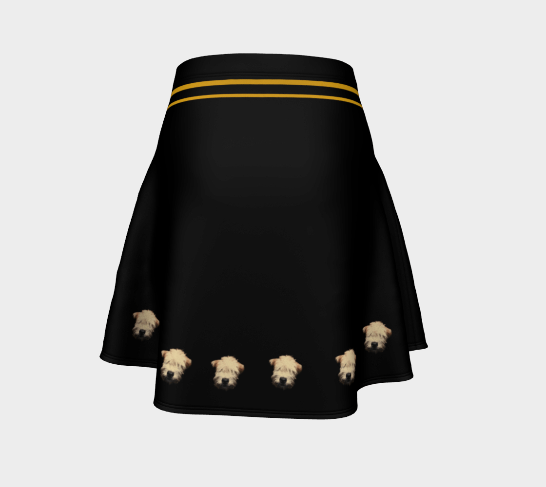 black & Gold Wheaten Puppy Flare skirt - the wheaten store