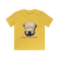 The wheaten Store puppy face on kid yellow t-shirt