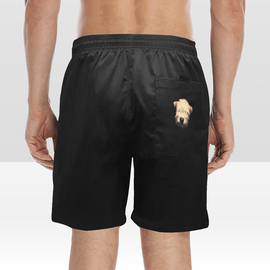 Wheaten Puppy Men's swim trunks - black