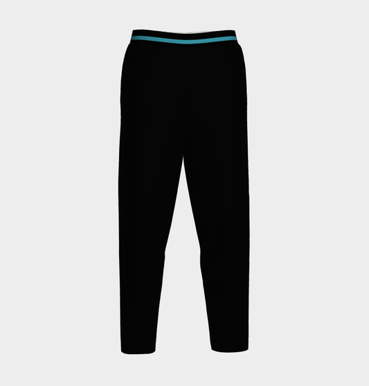 the wheaten store Wheaten Puppy Pants Men - Black & Cyan