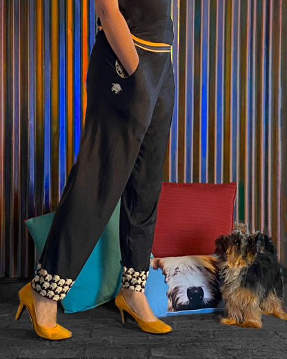 Black & Gold Wheaten Puppy Pants by the wheaten Store