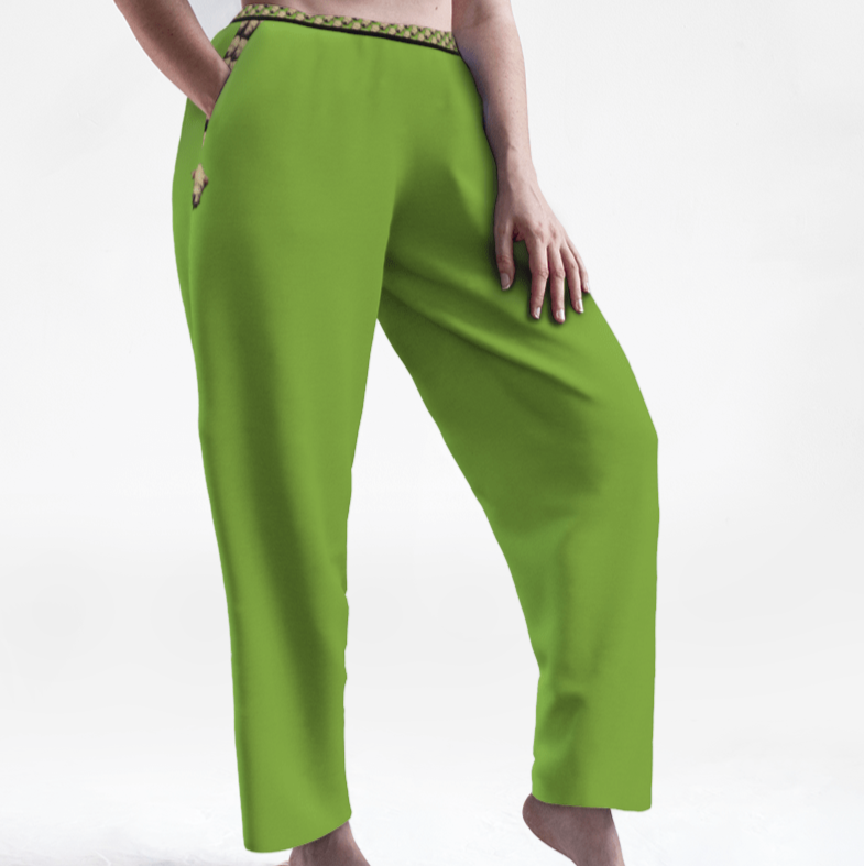 Wheaten Puppy Pants - Women - Lime Green