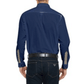 Wheaten Puppy pattern Men's Long Sleeve Pocket Shirt - Navy Blue