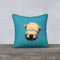 Wheaten Puppy Pillow Case - Aqua 🇨🇦 - The Wheaten Store
