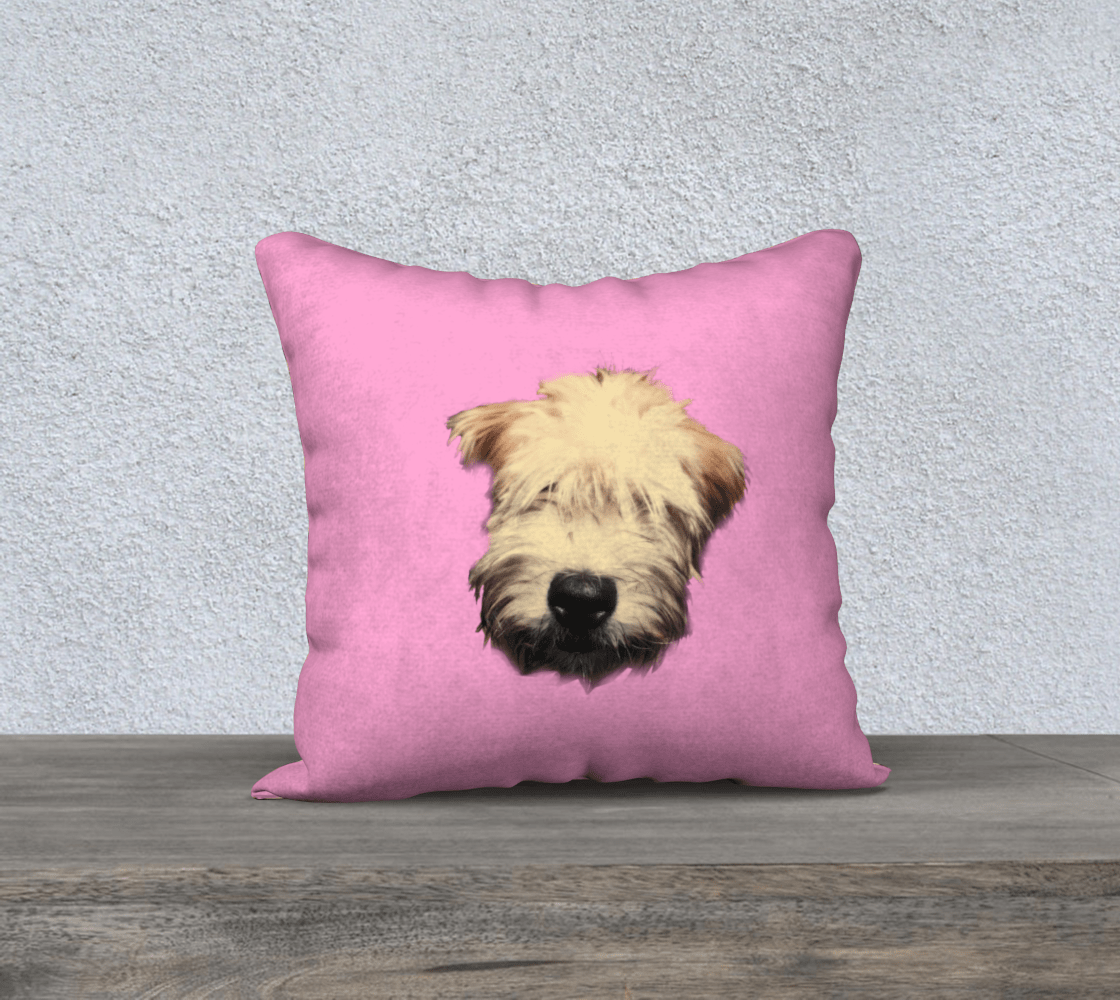 Wheaten Puppy Pillow Case - Candy Pink 🇨🇦 - the Wheaten Store