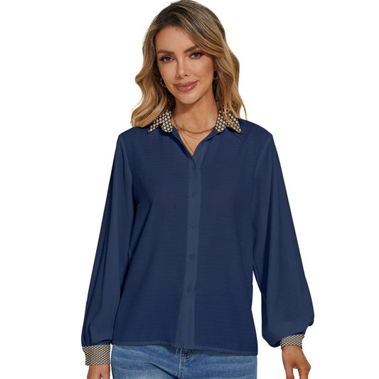 the-wheaten-store-wheaten-puppy-puffy-sleeves-button-down-shirt-navy-blue-fulltop-32176800989381