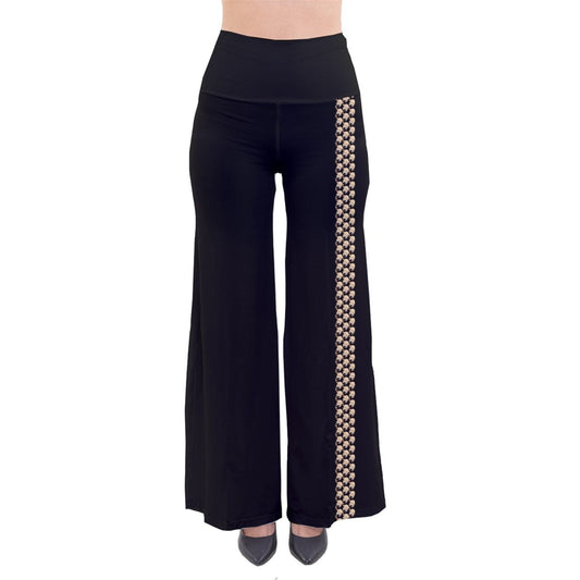 Wheaten Puppy Palazzo Pants - Black