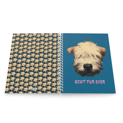 Wheaten puppy spirale notebook scwt fur ever with back cover 