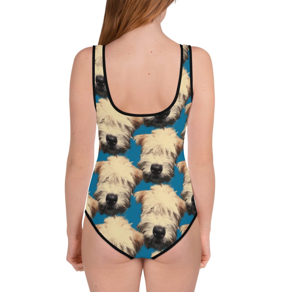 Wheaten Puppy one piece swimsuit for teenager - the wheaten store