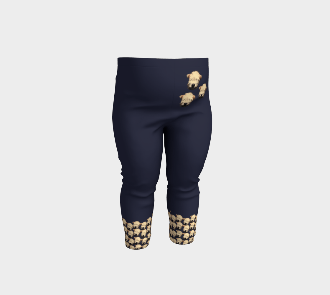 Wheaten Puppy Toddler Leggings - Marine Blue