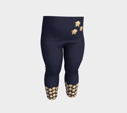 Wheaten Puppy Toddler Leggings - Marine Blue