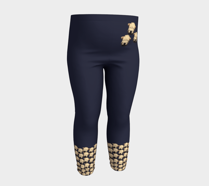 Wheaten Puppy Toddler Leggings - Marine Blue