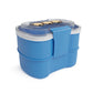 Bento box, blue with 3 wheaten puppy faces