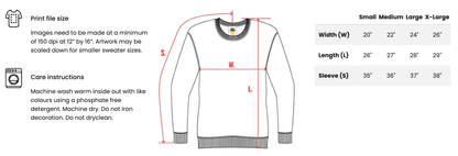 the-wheaten-store-wheaten-puppy-unisex-sweatshirt-crewneck-sweatshirt-grey - size chart