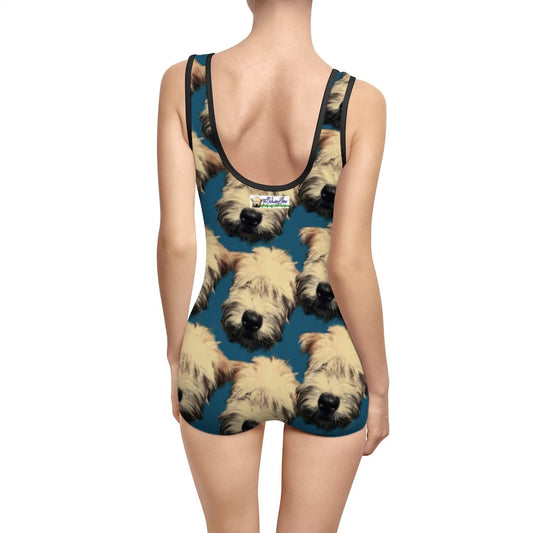 Wheaten Puppy Retro Chic Swimsuit - the wheaten store
