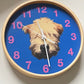 Wheaten Puppy Wall clock - Cerulean Blue