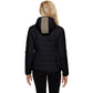 wheaten Puppy Women's Hooded Quilted Jacket - Black