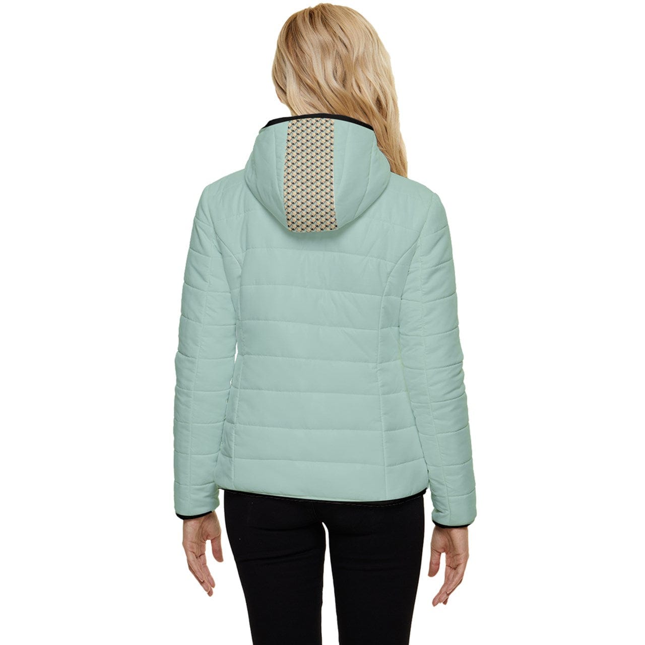 Wheaten Puppy Women's Hooded Quilted Jacket - Mint Green