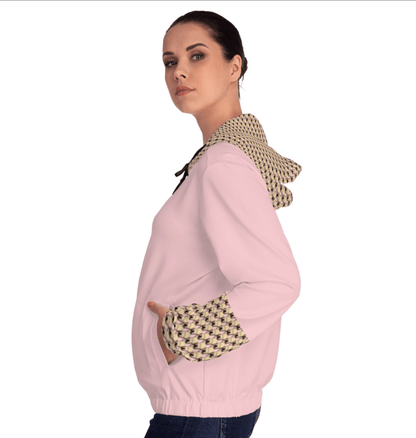 Wheaten Puppy Zipped Hoodie - Women - Ballet Pink - the wheaten store