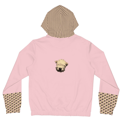 Wheaten Puppy Zipped Hoodie - Women - Ballet Pink - the wheaten store