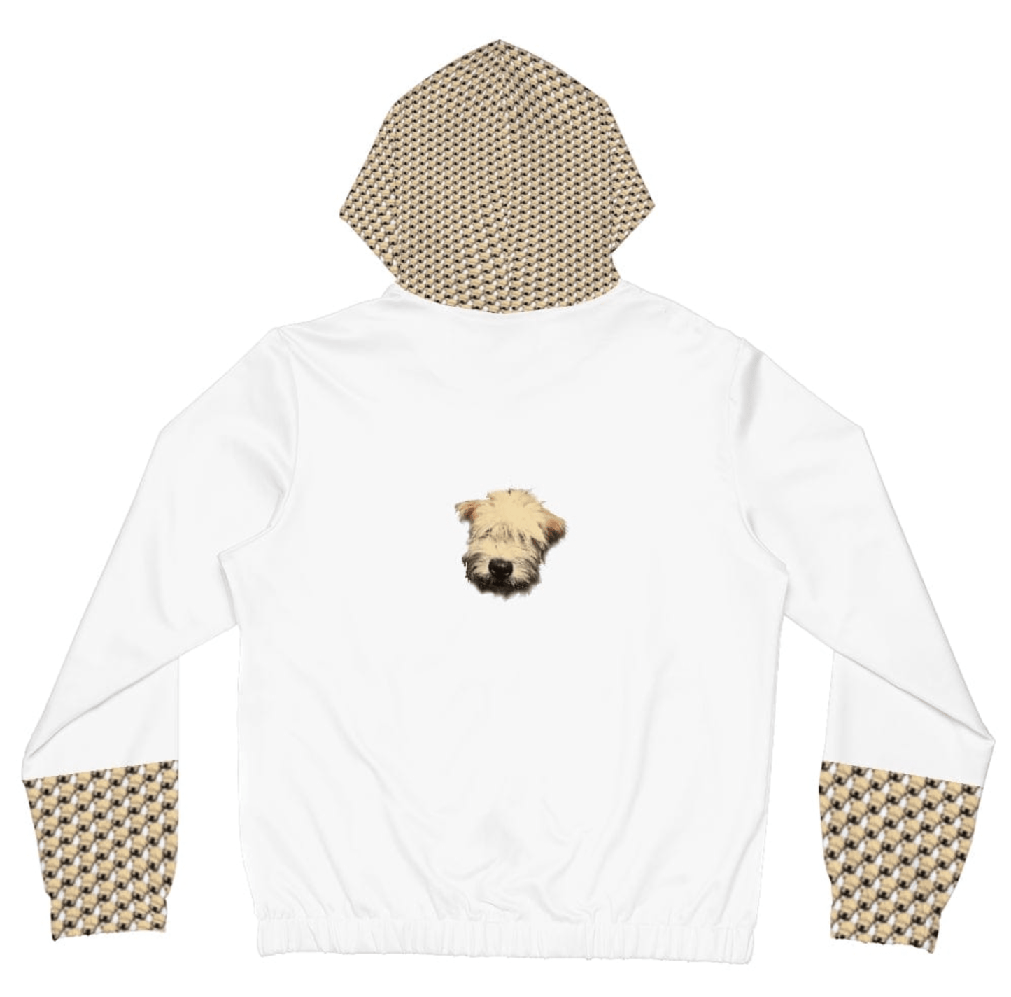 Wheaten Puppy Zipped Hoodie - women - White - the wheaten store