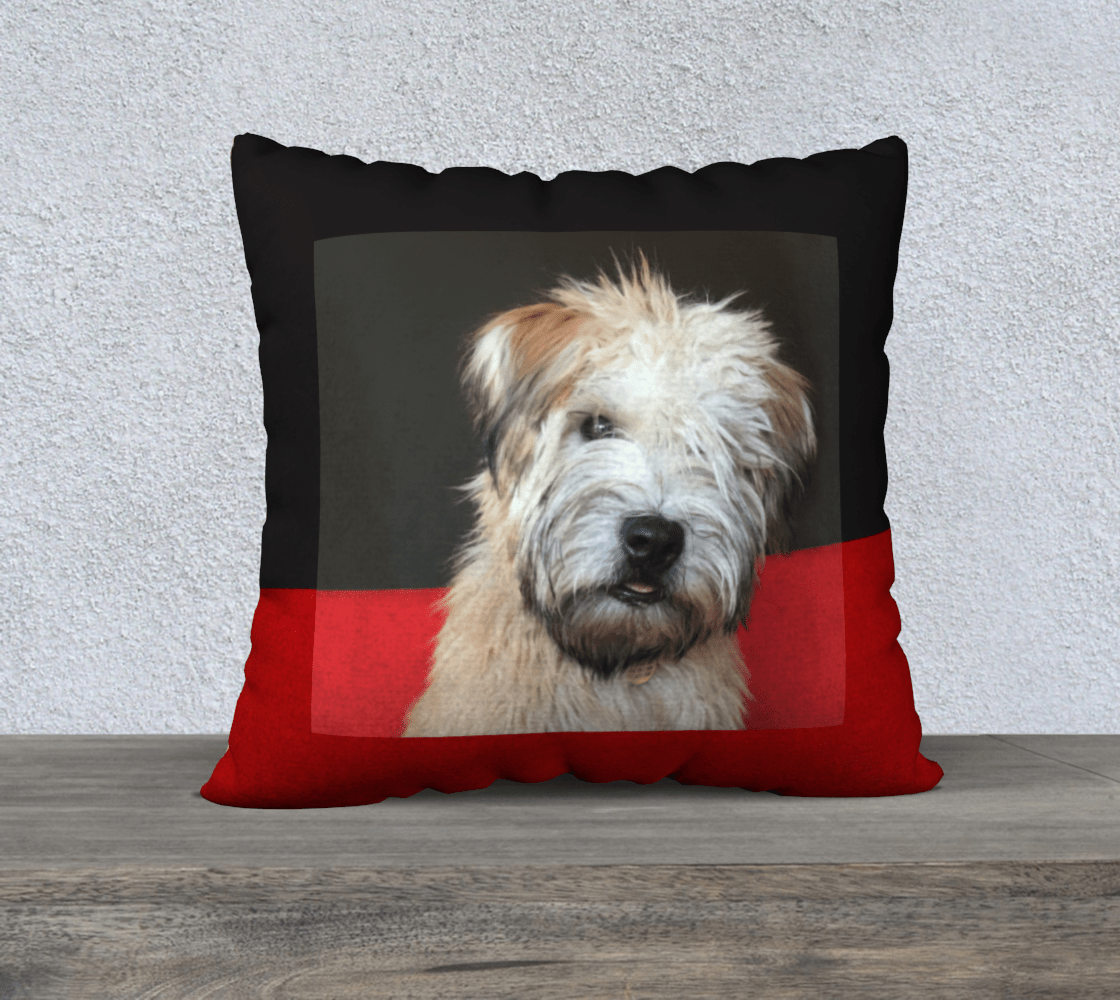 Young Wheaten Cushion Cover - Red 🇨🇦 - The Wheaten Store
